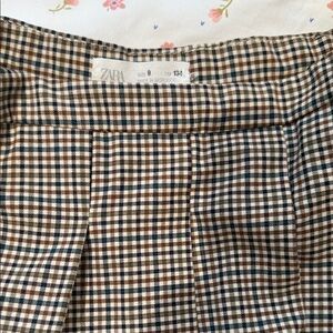 Zara Checkered Pattern Skirt